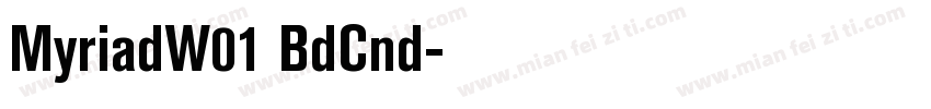 MyriadW01 BdCnd字体转换